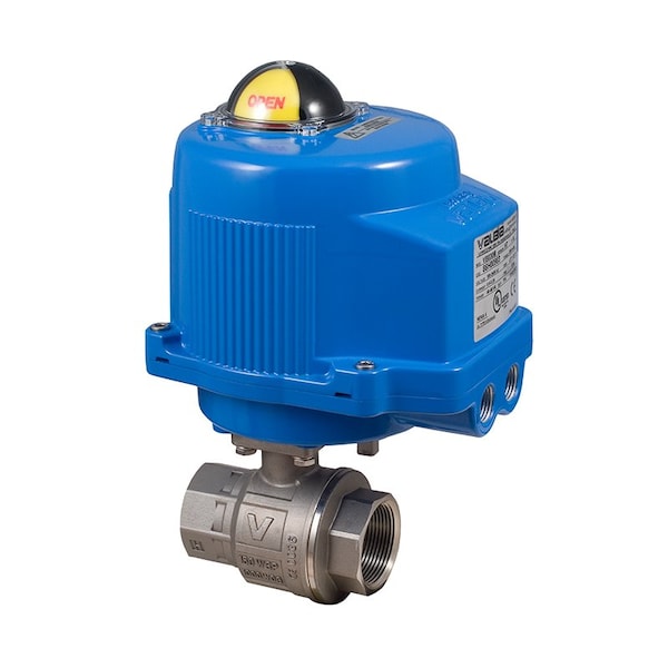 Bonomi North America 2in 2-WAY 60 Degrees V-PORT BALL VALVE & 24AC/DC METAL ON/OFF MODULATING ELECTRIC ACTUATOR M8E700076V60-022-2 - main
